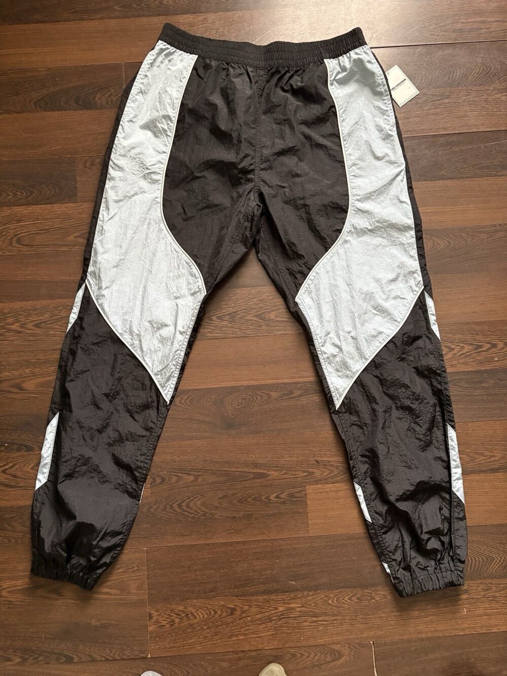 Pink Dolphin Nylon Track Pants NWT Colorblock Tech Black 2XL